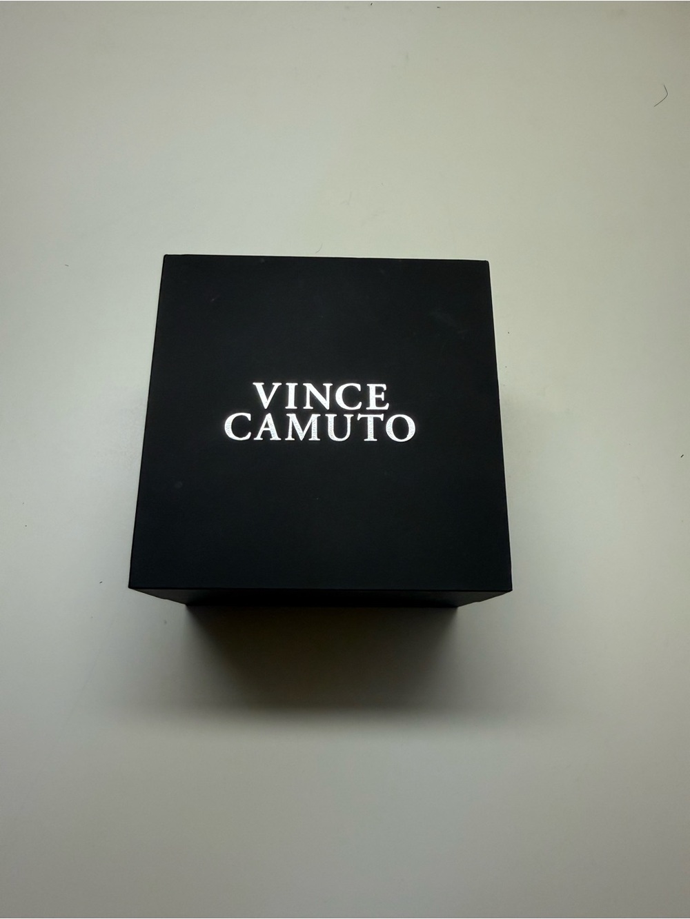 Vince Camuto Black and White Logo Jewelry Box